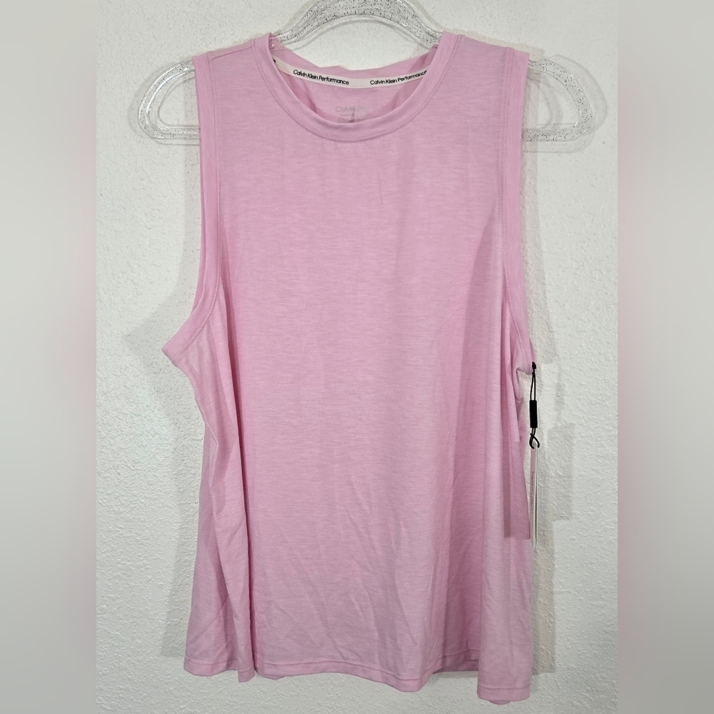 *NWT* Calvin Klein Performance Super Soft Pink Stretchy Tank Gym Comfy, Small